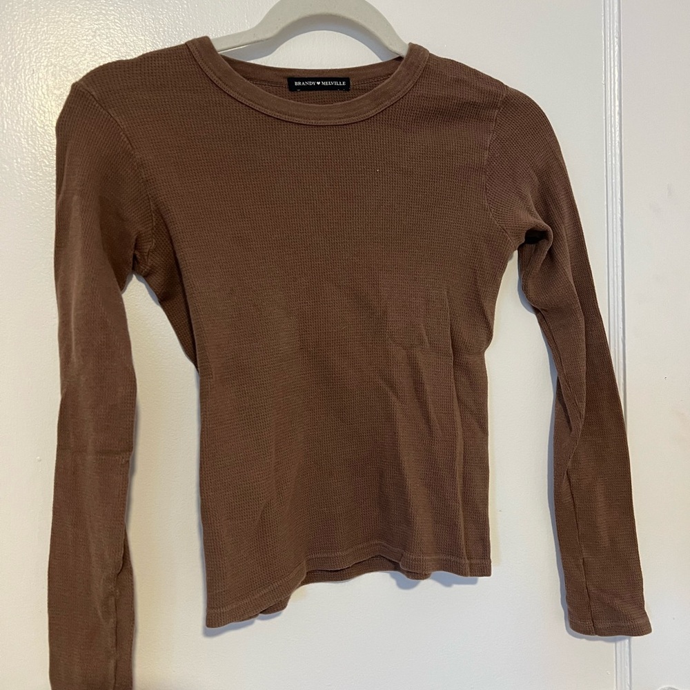 Brown Long Sleeve Top